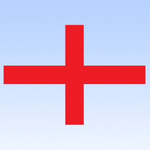 St George Cross Iron on Decal